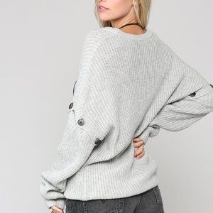 NWT Knit Sweater with Button Sleeve
